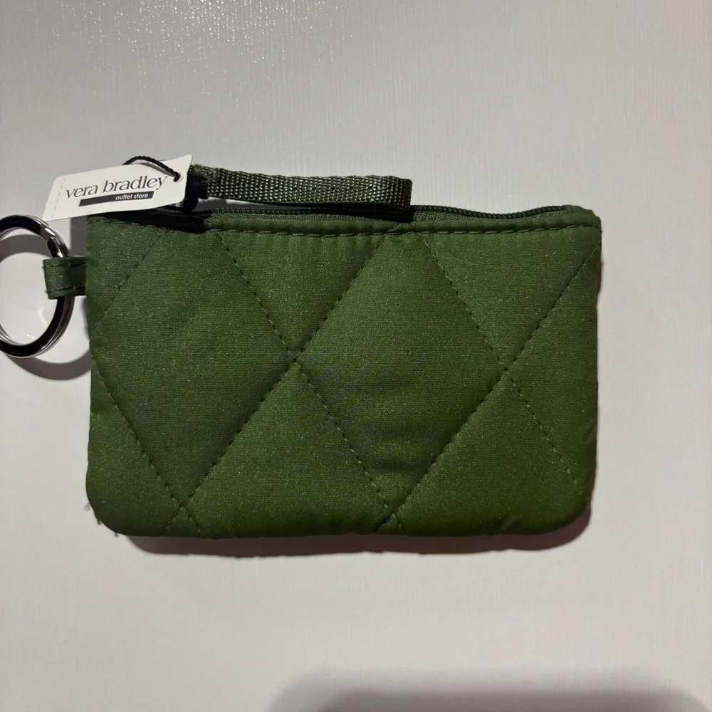 Vera Bradley Green and Purple Key & Card Holder